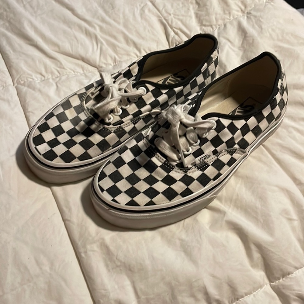 Black and white checkered vans